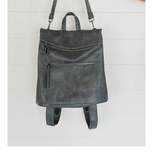 Convertible Vegan Leather Backpack